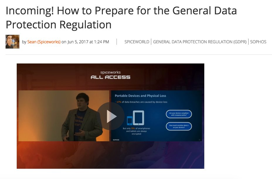 Incoming! How to Prepare for the General Data Protection Regulation community.spiceworks.com/topic/2002591-… via <a href="/Spiceworks/">Spiceworks</a> #GDPR #AllAccessIT