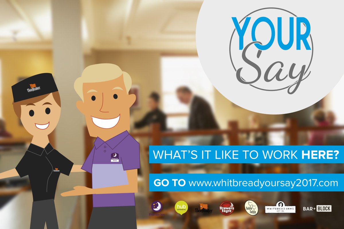 WeAreSUGM's tweet image. Your Say is live! Go to whitbreadyoursay2017.com  and tell us how you feel about working here.