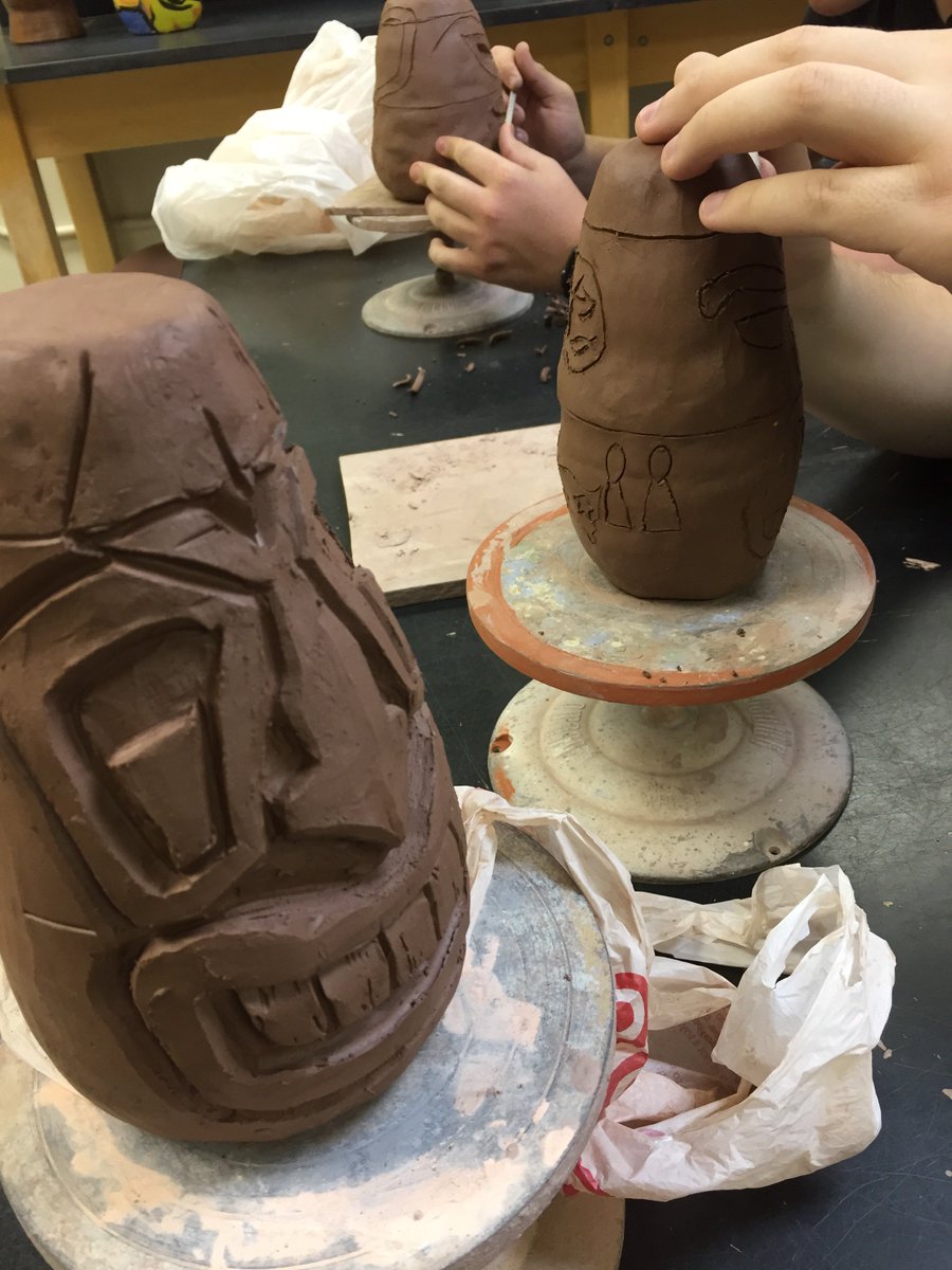 TjSalart's tweet photo. Tiki time at TJHS ceramics! #wertj https://t.co/CCj29dVYal