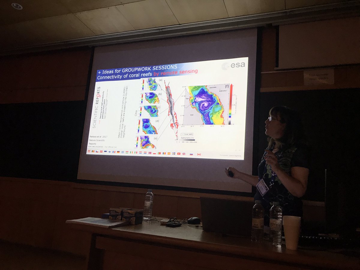 craigdonlon's tweet photo. Connectivity of coral reefs and their management. Groupwork topics shaping up nicely @ESA_EO #EO4society #OTC2017 @UPorto today. Go Vanda! https://t.co/5ceeBnVa08