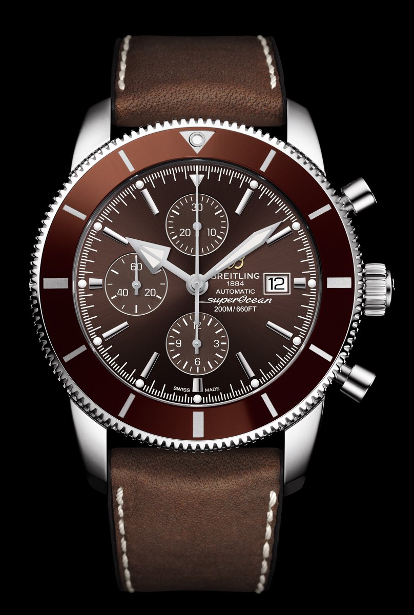 Breitling's tweet image. Superocean Héritage II Chronographe with an exclusive brand-new rubber-leather strap matching the dial’s color breitling.com/superocean-her…