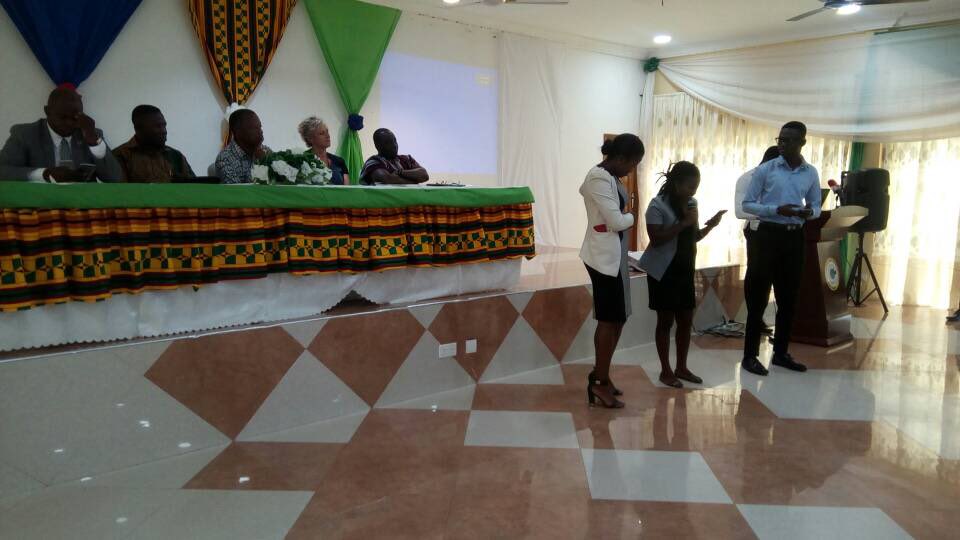 thewfot's tweet photo. New graduates tell the story of #OccupationalTherapy in #Ghana @otarg2017 opening ceremony #OTARG2017 @otag_ghana https://t.co/oHPOg21mbo