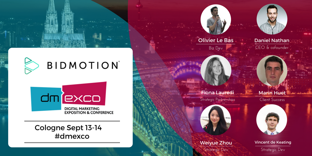 bidmotion's tweet photo. #dmexco? Meet w/ the #bidmotion #mobilemarketing team in Hall 7 booth A063! ππ±https://t.co/KrxTMoKUW8 #adtech #Dmexco2017 #FrenchTech https://t.co/ezHXum7K8N