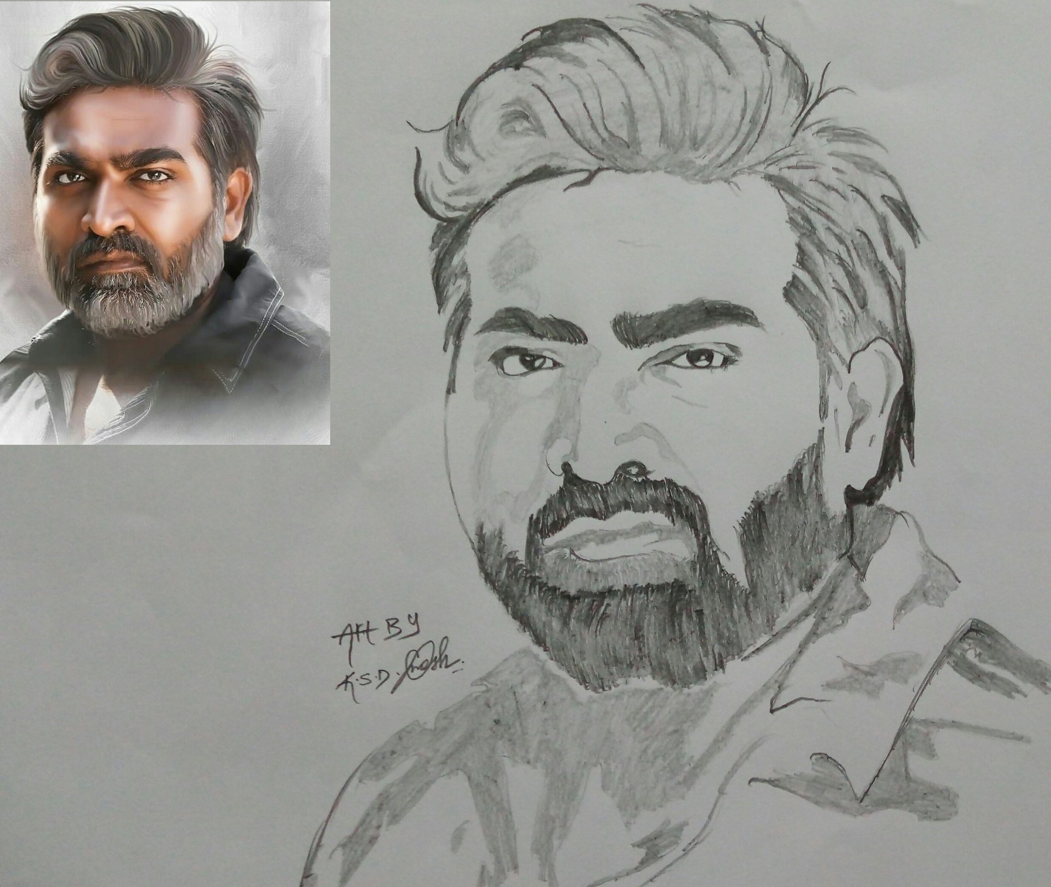 Marvelous Actor (old pencil drawing ) by George Abhilash on Dribbble