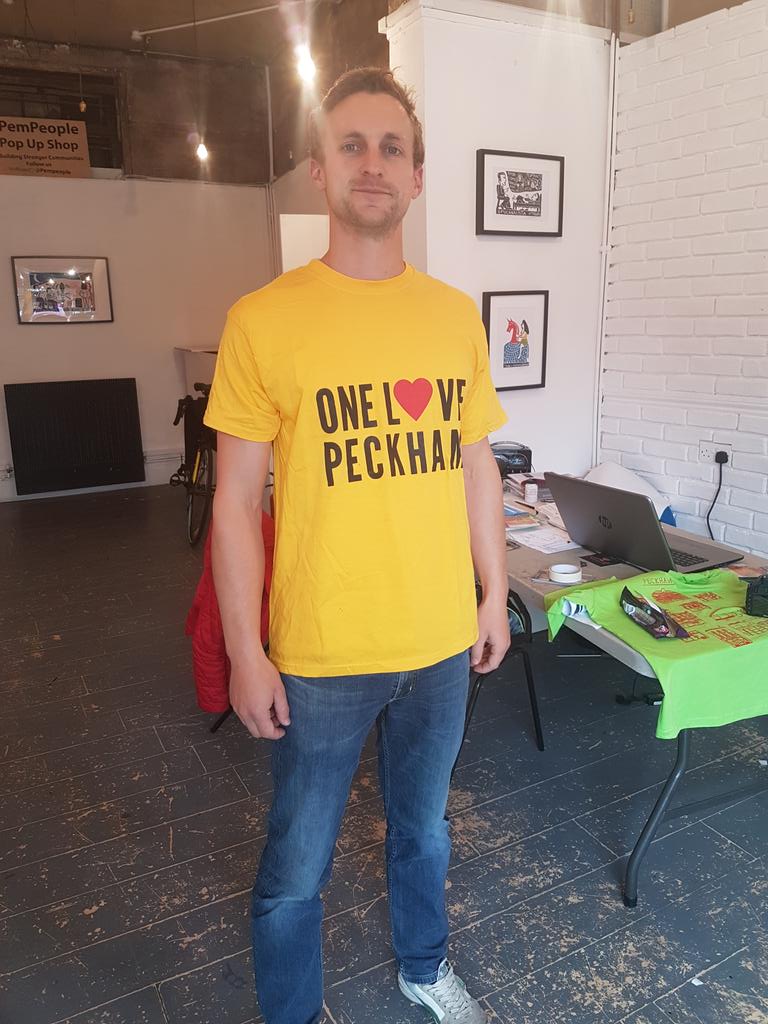 wellnesshoops's tweet photo. Off to festival and wanted to wear a bright tshirt so he pops into the shop @pempeople ..lools great wearing I love Peckham https://t.co/BYYMldiRd6