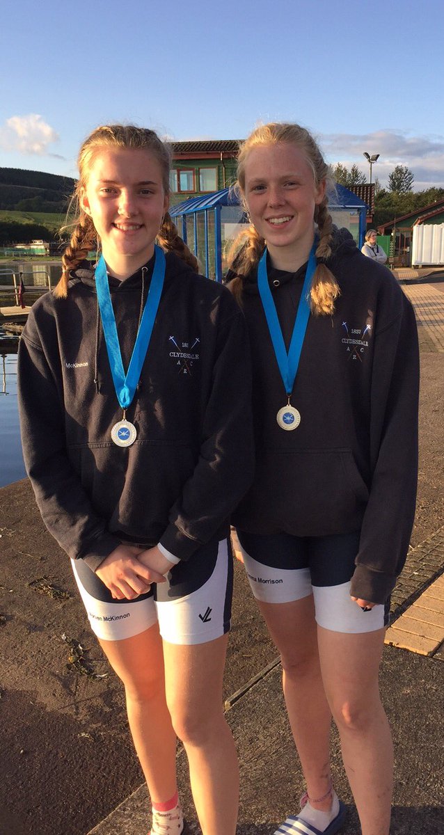 clydesdalearc's tweet photo. A little late, but congratulations to Emma and Morven on their win in the J16 2x at Loch Ore regatta this weekend. #UStARowing https://t.co/kyibAO2Vg2