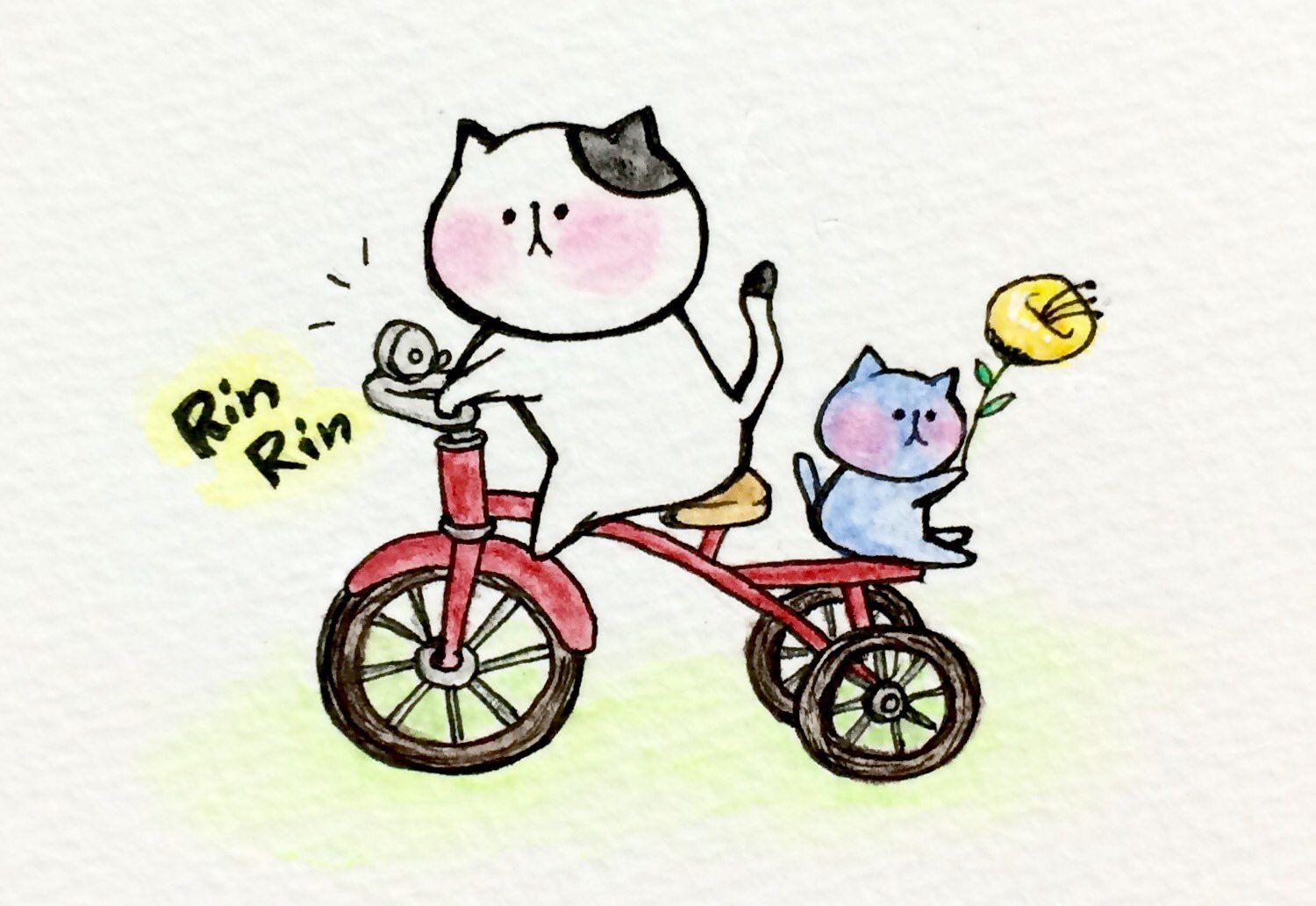 Twitter पर おこにゃん 自転車でお散歩 自転車 二人乗り リンリン お花 猫 ネコ ねこ イラスト 可愛い 1日1絵 癒し 手描き 絵描きさんと繋がりたい イラスト好きな人と繋がりたい お絵かき部 Cats T Co Vloqgbma4k Twitter