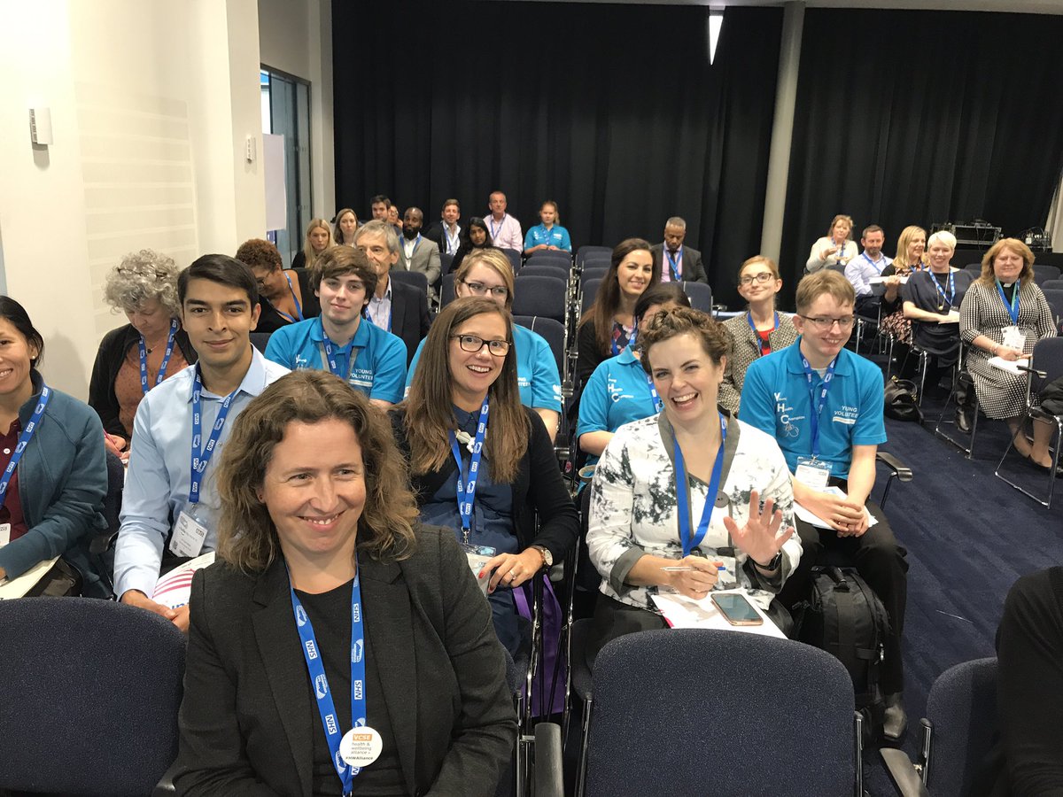 TracyDBeaker's tweet photo. Excited audience at #NHSExpo17 to discuss #yphealth and #digitalhealth @HealthyLDN Here with Emma from @AYPHbehealthy and @NHSYouthForum https://t.co/YLwdQcPSXm