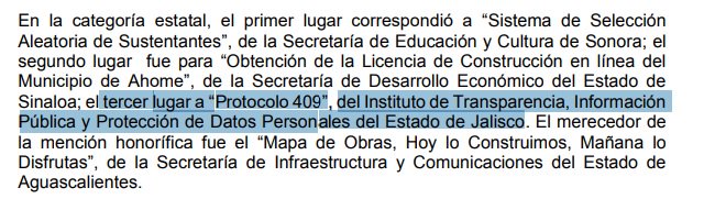 ITEIJal's tweet photo. #Jalisco Innova #Protocolo409 3er L Premio Innovación transparencia 2017 @INAImexico enhorabuena @udg_oficial @COMCE_Occte @GobiernoJalisco https://t.co/okus6JY2g1