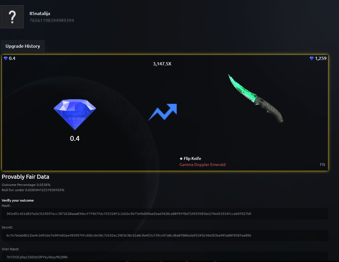 GEHENTEHELEMAN's tweet photo. @WatchGamesTV Just happened on @Upgradecsgocom That's pretty fucking insane! https://t.co/sZ6e6N9fey
