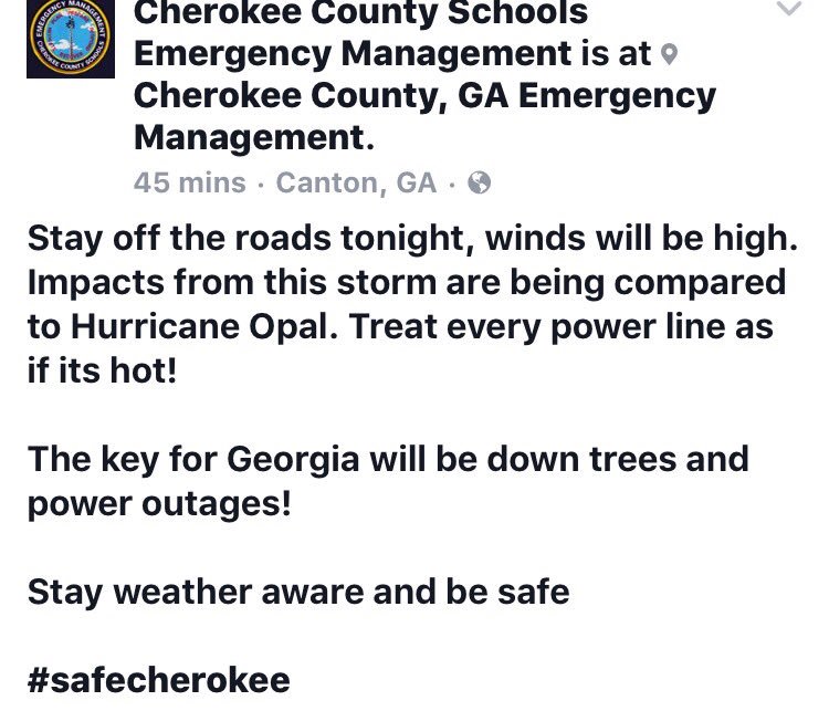 CherokeeSchools's tweet photo. #SafeCherokee https://t.co/qAx6kc0r31