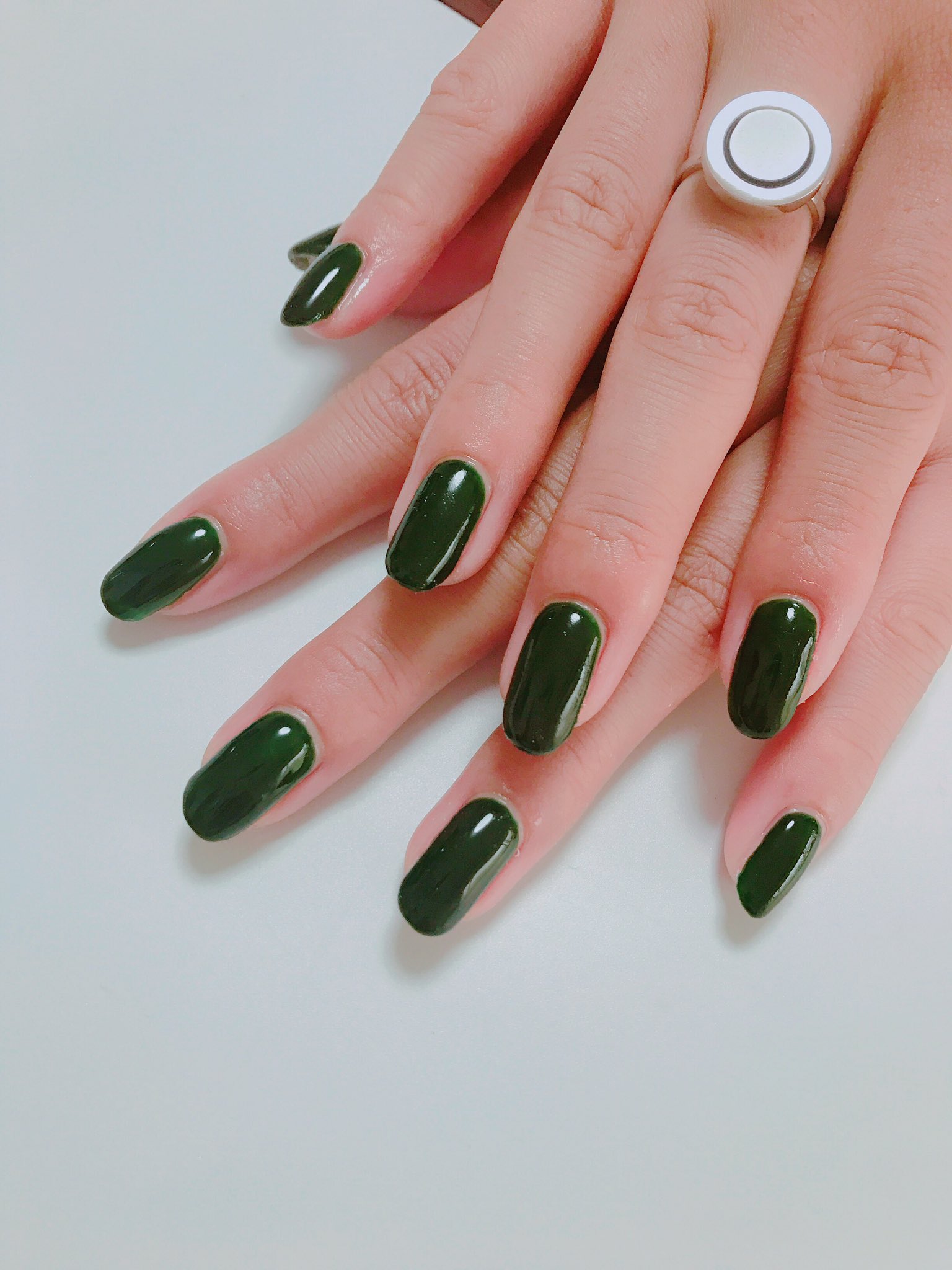 Ueemm お客様ネイル ネイルモデル募集 ネイル ジェルネイル シンプルネイル オシャレネイル モスグリーン ネイル モスグリーン ワンカラーネイル 大阪 京橋ネイル カメレオン 大学生 T Co 4tumzprugz Twitter