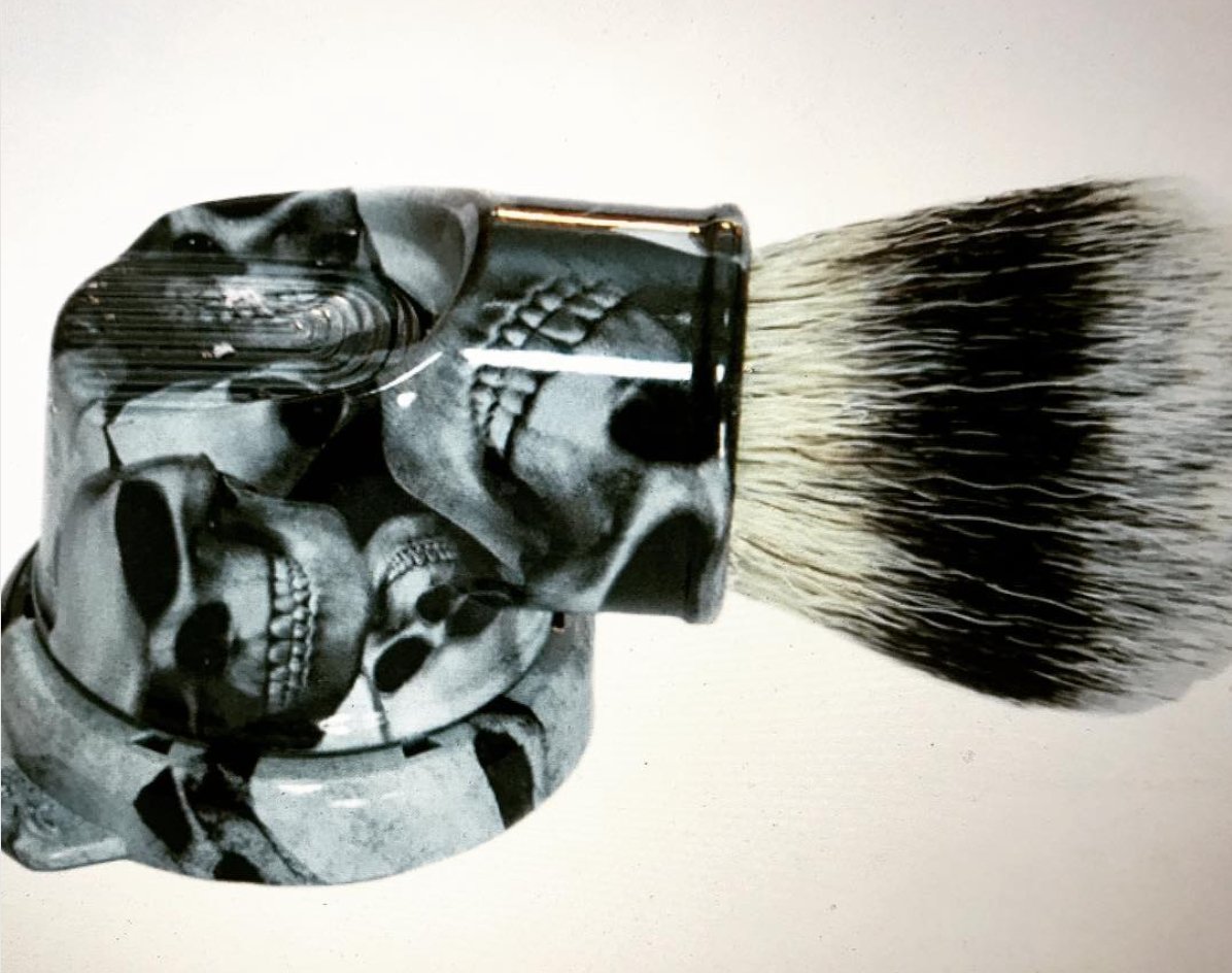 The Skulls Evolution Brush is now in stock.  Be cool and bold.  #legacyshave #iwant #giftideas #cool