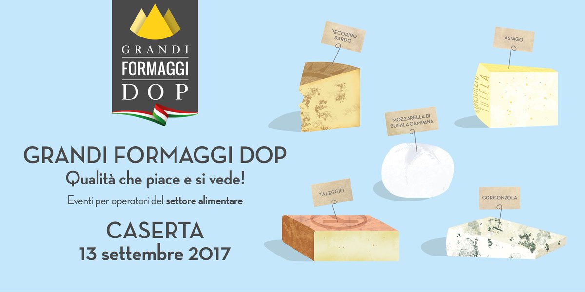I #GrandiFormaggiDOP tornano domani a Caserta per il quinto incontro di "Qualità che piace e si vede!" 👉 buff.ly/2wI8vG8 …