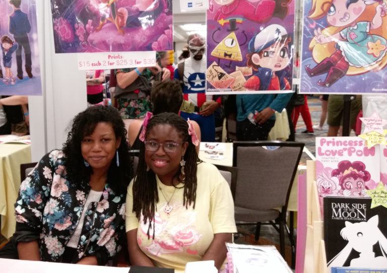 BlkNrdProblems's tweet photo. We got to meet amazing artist of color for you to get familiar with from this year's #FlameCon. #FlameCon2017 https://t.co/akAO3SAIVP https://t.co/t8vx96KYTZ