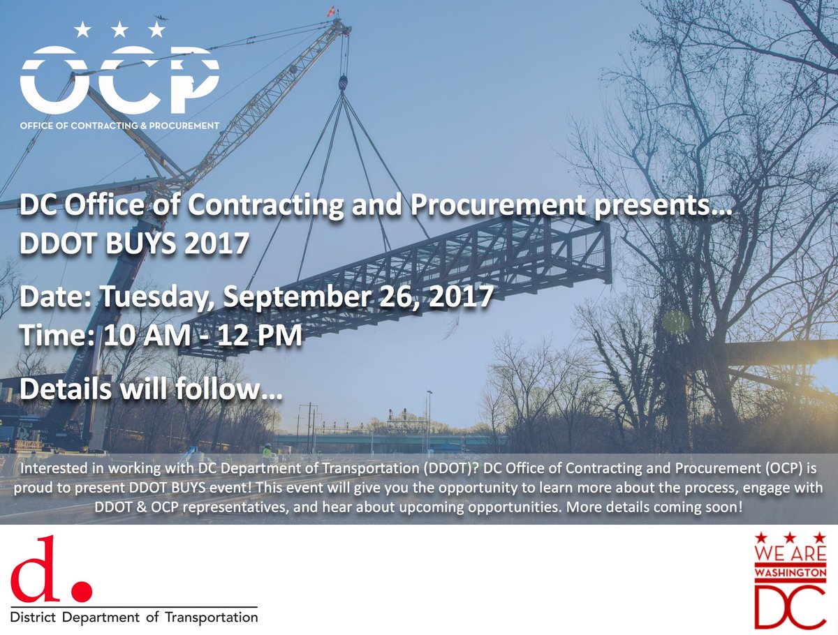 JRthaPrez's tweet photo. Small &amp; Local Business Community... Mark your calendar for #DDOTBUYS on September 26th brought to you by @DDOTDC &amp; @DCOCP! #WorkWithOCP https://t.co/xmBbRrUbvS