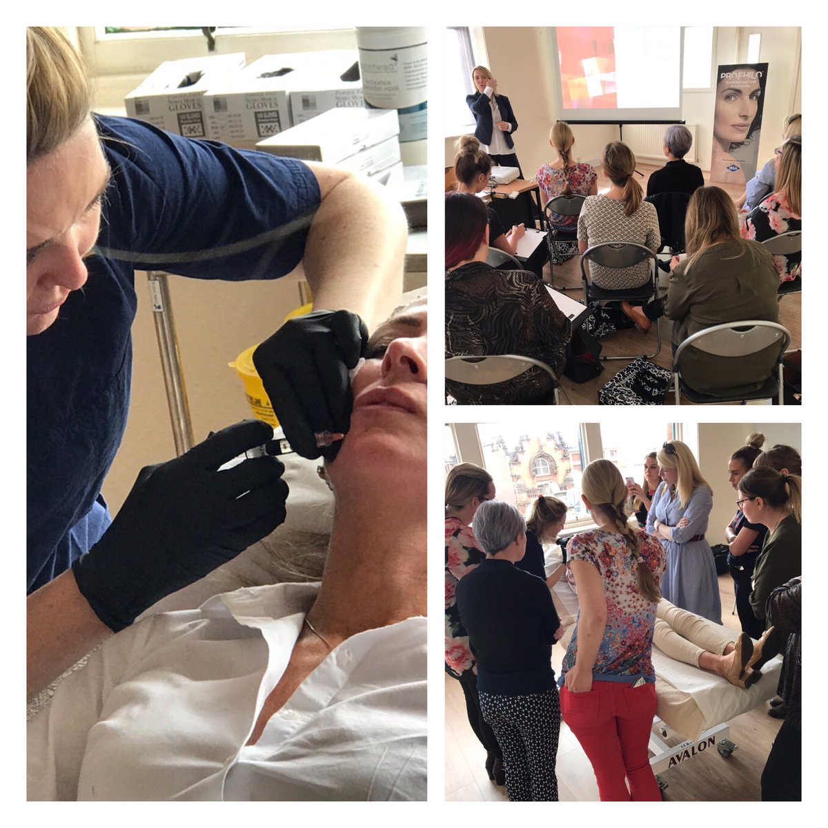 Fully booked #Profhilo training in #Glasgow today. Thank you @aesthetictrainingacademy for having us. See you in #November again 🍁🍂