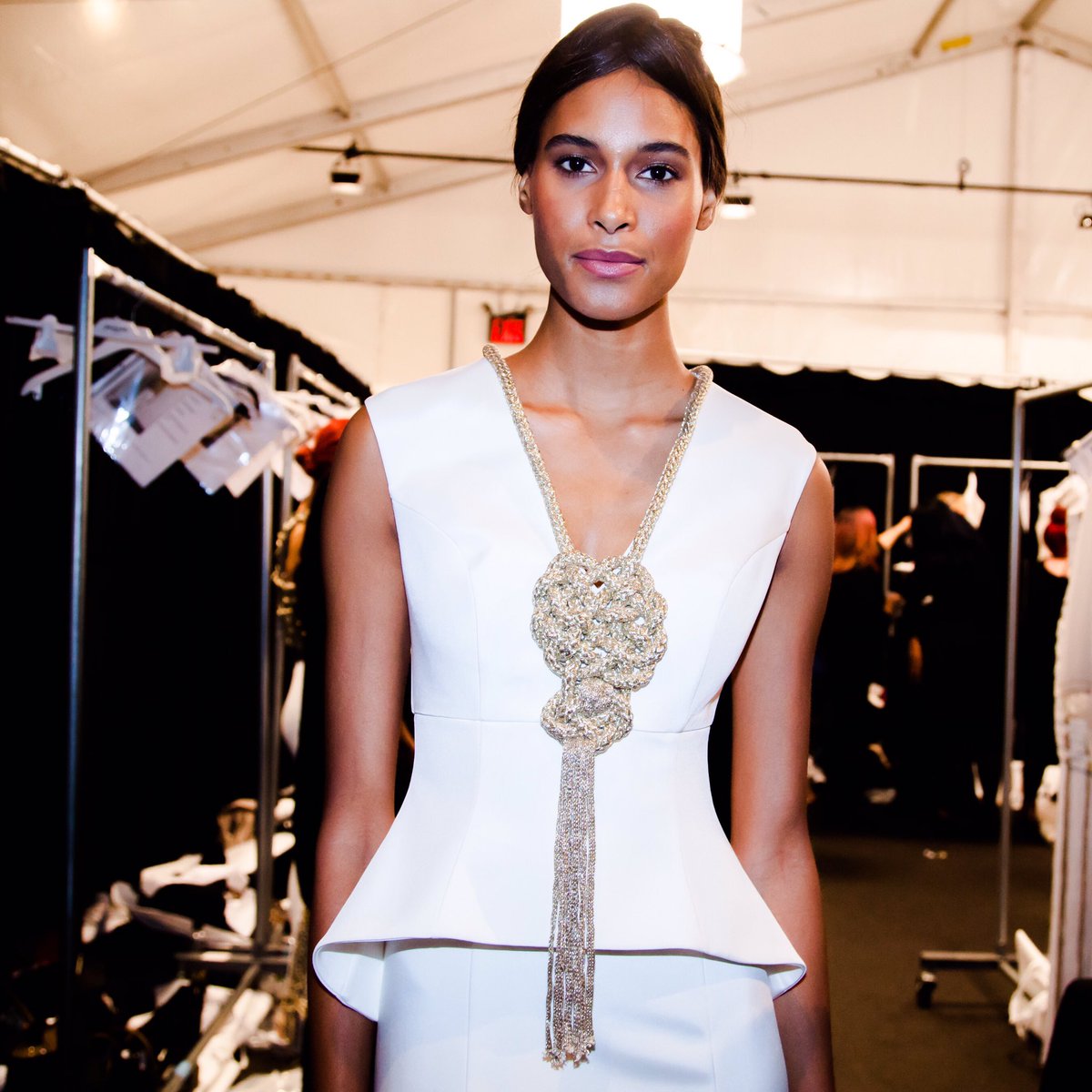 Behind the scenes at <a href="/johnpaulataker/">John Paul Ataker</a>'s ethereal #NYFW show.