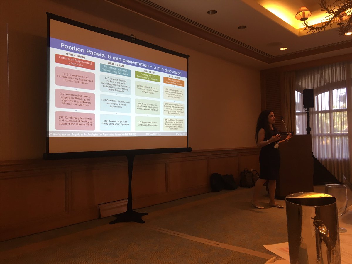 5aff's tweet photo. Passant kicking off #wahm17 workshop on augmenting the human mind at @ubicomp #ubicomp17. https://t.co/PaowOFpOlW