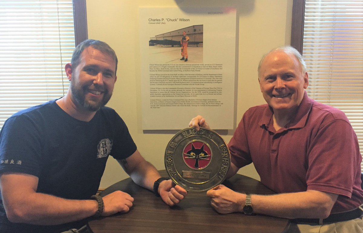 VFWPost7916's tweet photo. VFW Post 7916 receives surprise visitor from Osan AB, South Korea.  See article at:https://t.co/Lvgevy5ZT3 Thank you BLACK CATS! https://t.co/WIg2V10fU3