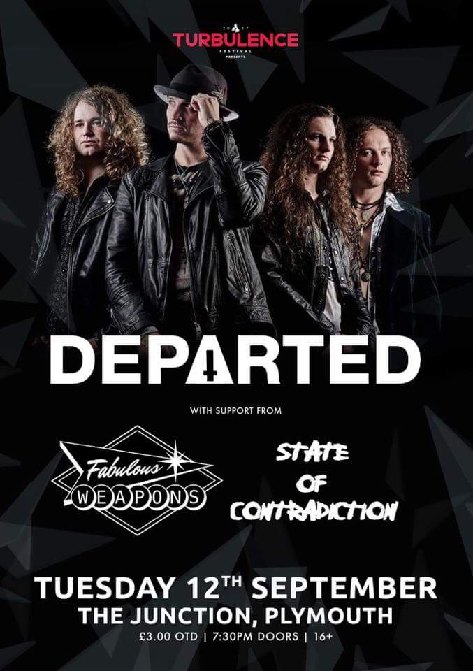Really looking forward to this one 😎
<a href="/Departeduk/">Departed</a> // <a href="/stateofcontra/">STATE</a> // @FabWeapons  
Plymouth Junction <a href="/PlymouthWhatsOn/">WhatsOnPlymouth</a> #livemusic #rock 🤘🔊