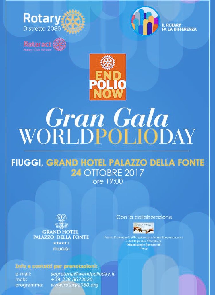 rotary2080's tweet photo. Non si può mancare... #rotary #rotarian #endpolinow https://t.co/c0prrqrjez