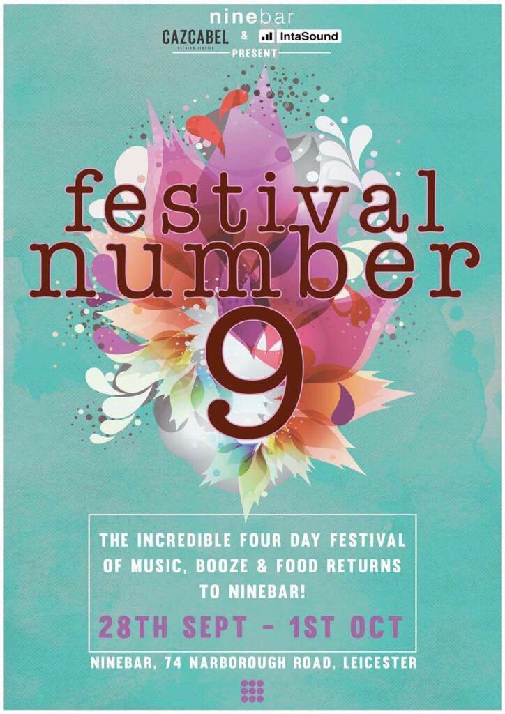 Saturday 30th September we play nine bar! 💖