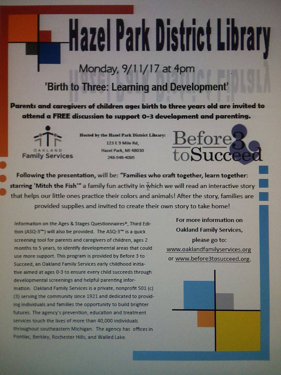 Hazel Park Library (HPMLibrary) Twitter