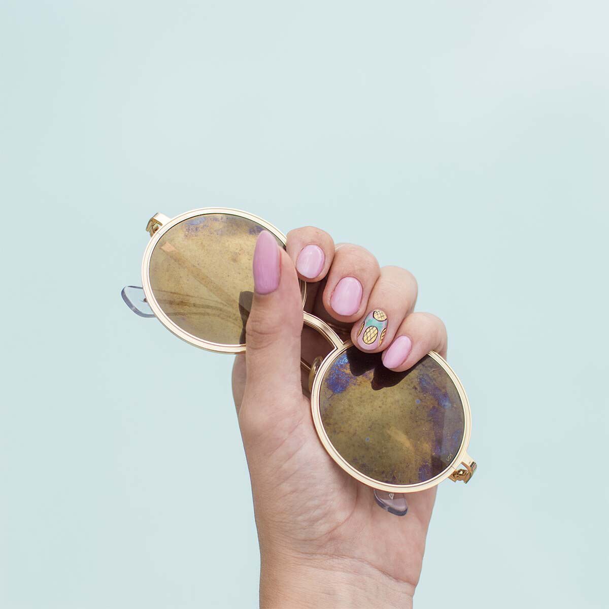 A pineapple a day keeps the doctor away? Maybe not, but they sure look cute on nails!  #LoveHMP #manimonday #Kingwest #onmynails #mymanicure