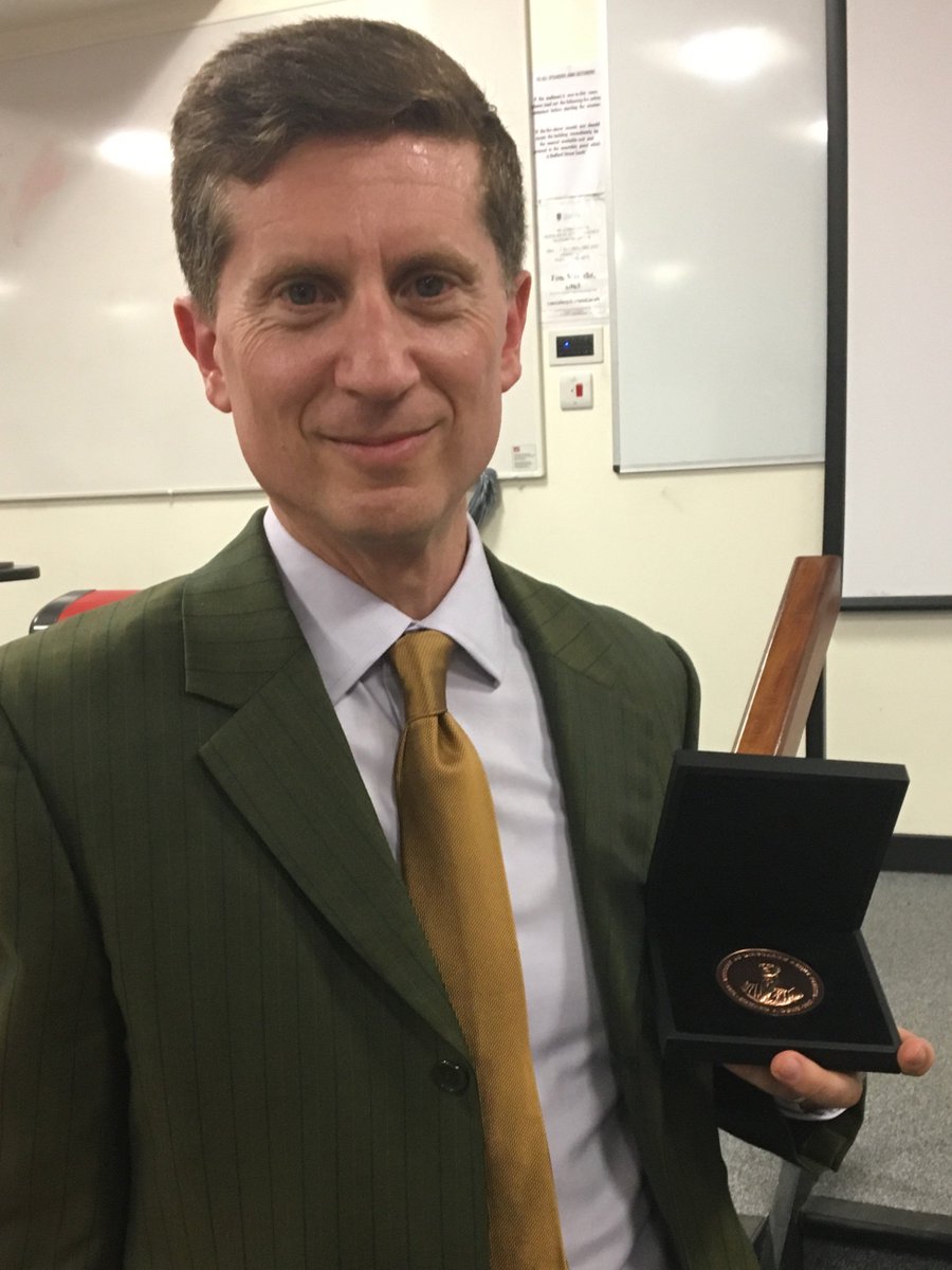 OUPMusic's tweet photo. OUP author, Mark Katz, recieves the RMAโs annual Edward Dent Award Medal at the @royalmusical #RMAConf2017 in Univ. of Liverpool! https://t.co/2B8l4WNOc7