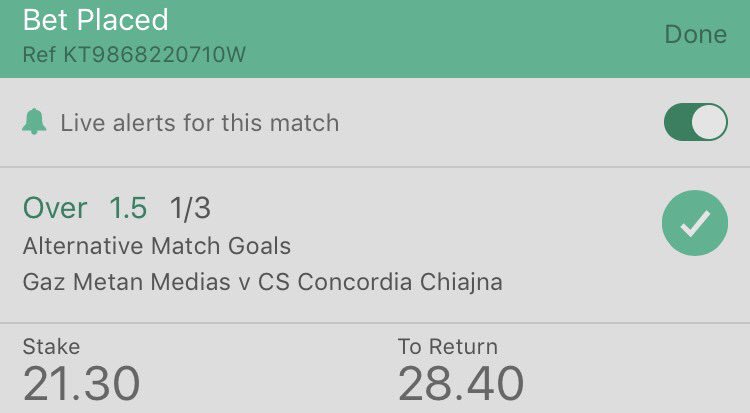 £5-£100 Rolling Challenge!! 🚨🚨

Bet Number 3 £21.30 Returns £28.40 💰