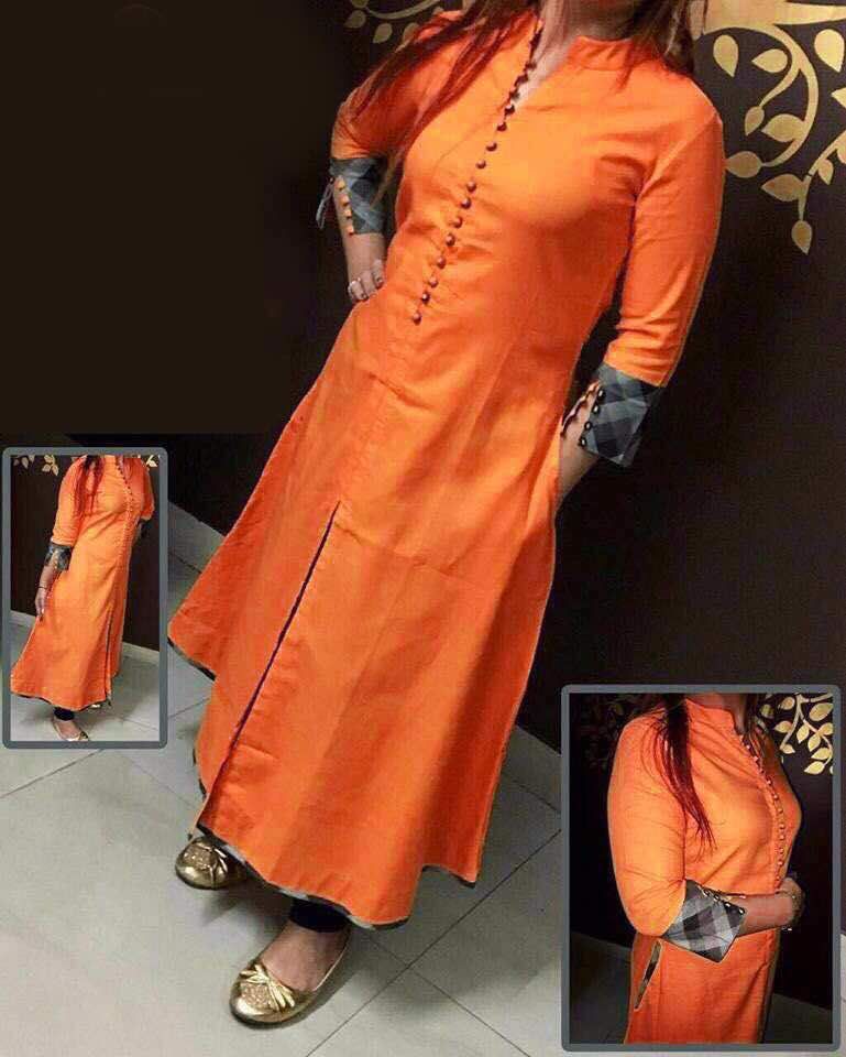 Shop Orange designer Kurta Sets for Women Online | Aza Fashions