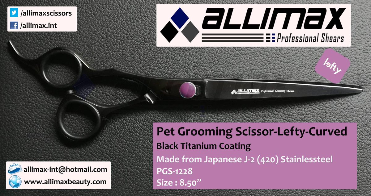 AllimaxScissors's tweet photo. Introducing very first time 8.5" lefty Chunker....#lefty #grooming #doggrooming #pet grooming #chunker #allimax #allimaxgrooming #shear https://t.co/Z422zacQbJ