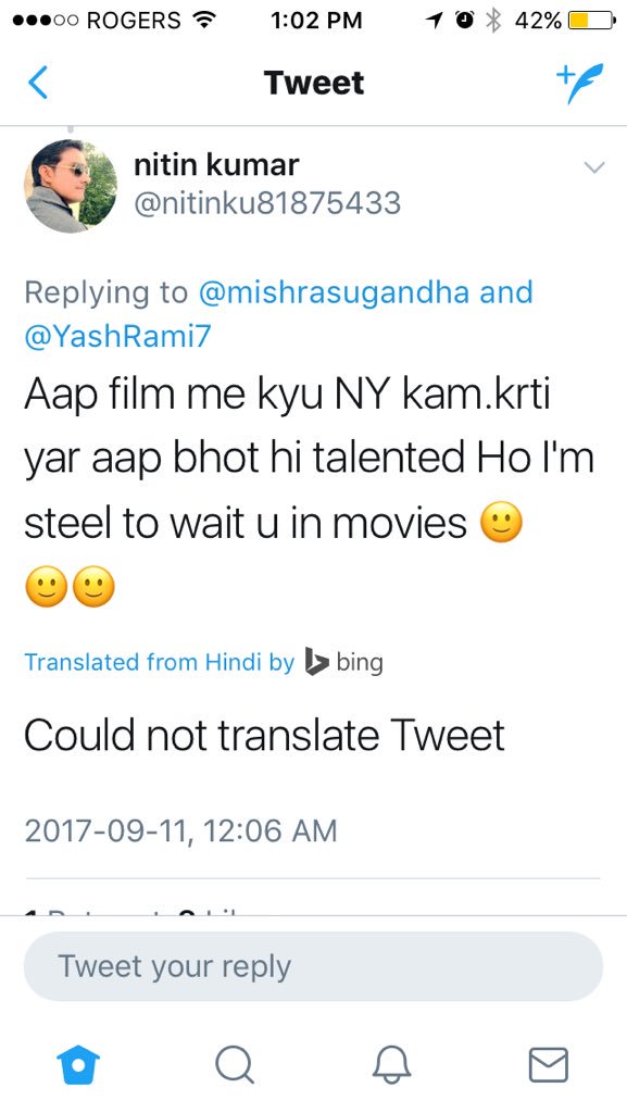 Di101G's tweet photo. @nitinku81875433 @mishrasugandha @YashRami7 "Could not translate your tweet" 😱😱🤣🤣 https://t.co/Itufhf2BsQ