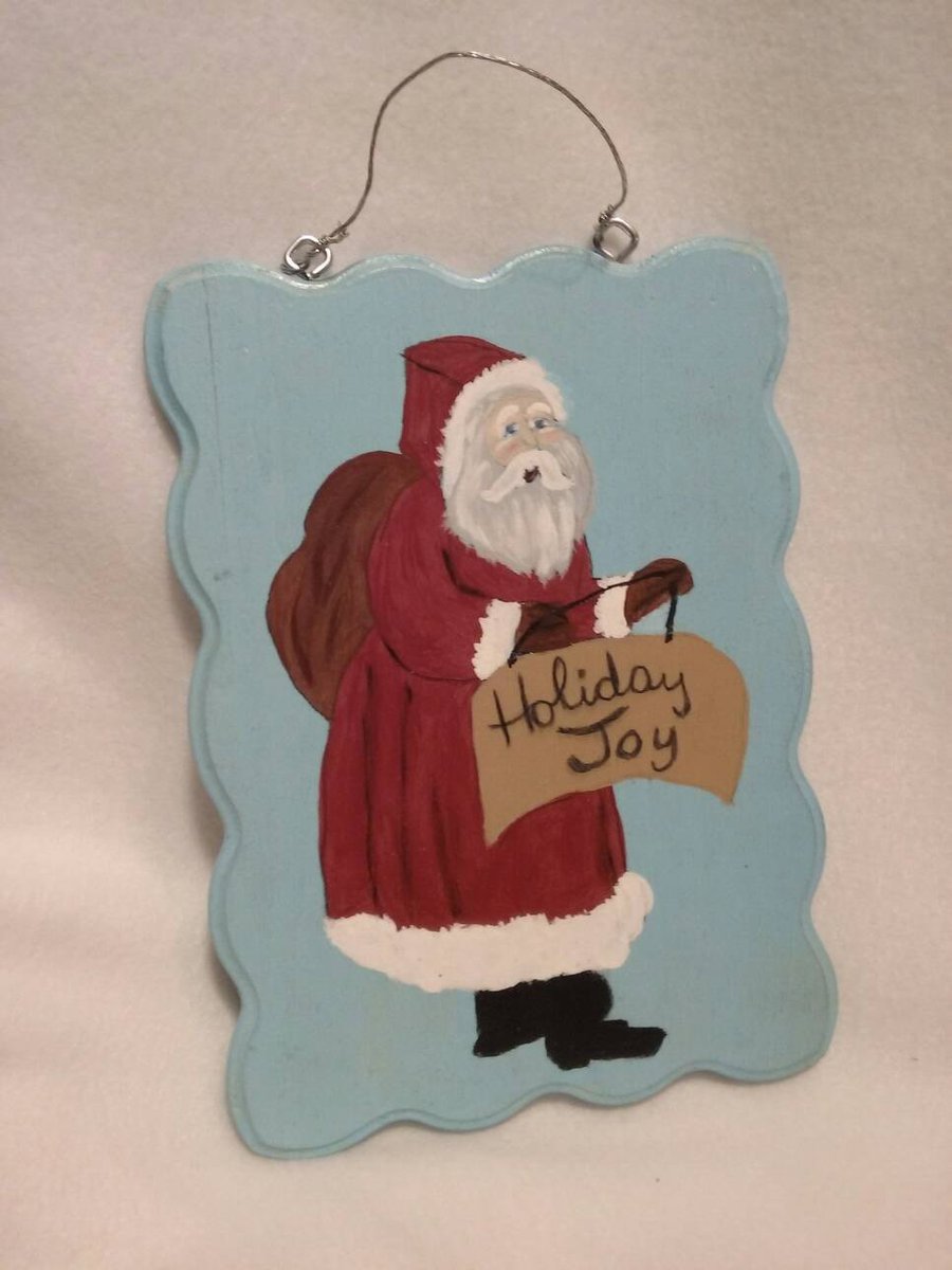 KingdomShop7's tweet photo. Holiday Joy painted Santa Plaque Christmas Décor Holiday decoratio… https://t.co/YjSVLTPsh9 #EpicOnEtsy #SantaFigure https://t.co/M6GT6PuOd3