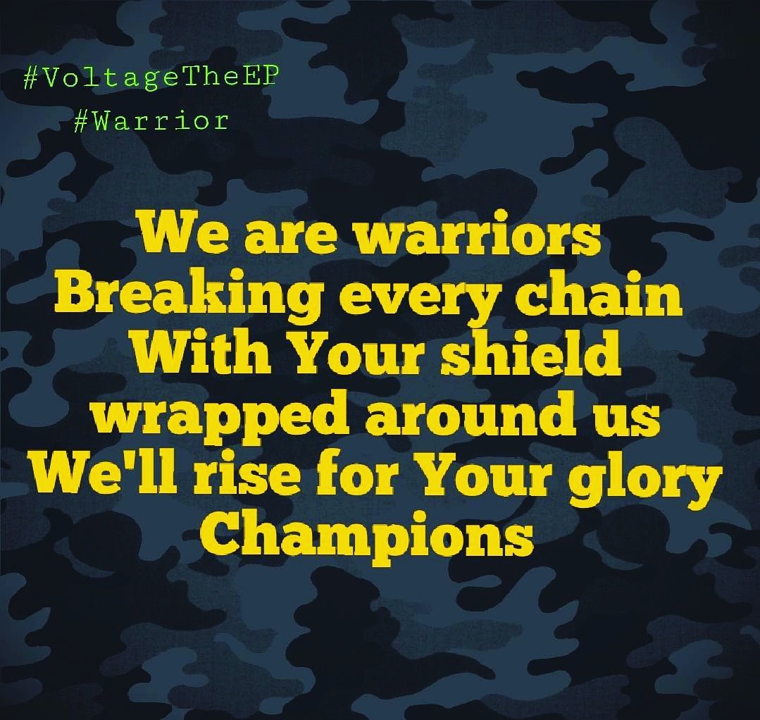 Do you know who you are? Put on your armour!!! 
#Warrior #WarriorLyrics #Voltage #VoltageTheEP #KICCchampion 
instagram.com/p/BY6Kd6OHA4e/