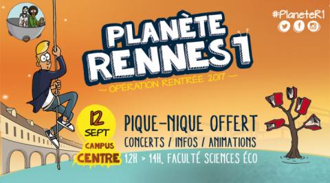 #PlanèteR1 c'est demain midi @EcoRennes1 pour souhaiter bienvenue aux étudiant.e.s du #CampusCentre planeter1.univ-rennes1.fr/agenda/bienven…