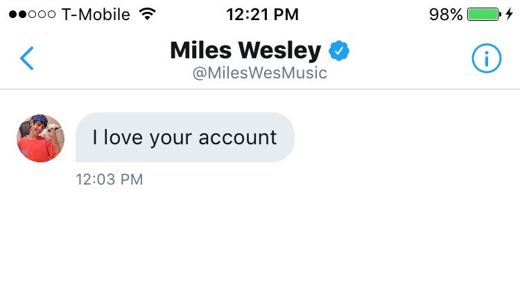IfSheStansBB's tweet photo. I LOVE MILES SM https://t.co/gstc1gowHF