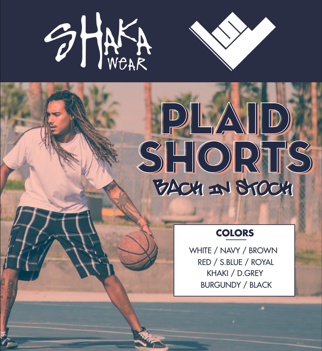 Plaid shorts are back in stock. Get yours now in a variety of colors while supplies last. #plaid #plaidshorts #shakawear #urbanstreetwear