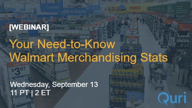 quri's tweet photo. Join us this Wednesday for a webinar on the latest Walmart merchandising stats.  Register now: https://t.co/0bpWp8lH9x https://t.co/Uqa5VSV46E