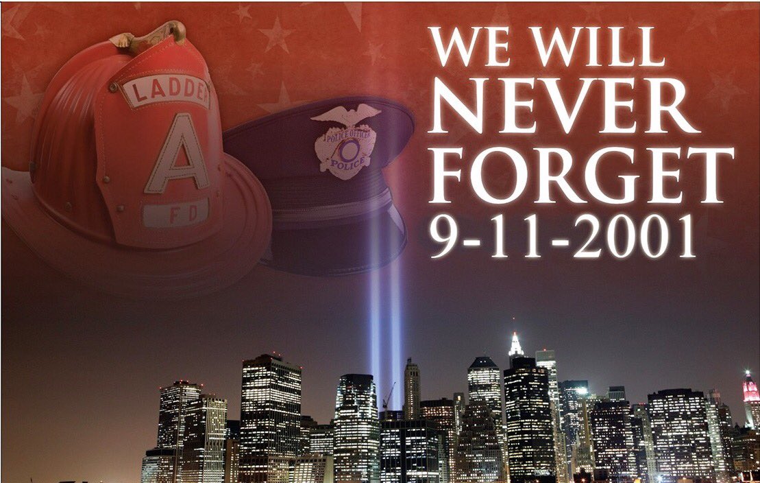 fivejsauto's tweet photo. Never forget 🇺🇸 Today We honor the bravery and selflessness of those we lost to this tragedy 👮 👩‍🚒 #neverforget #americastrong #usa https://t.co/W1M1XP6psL