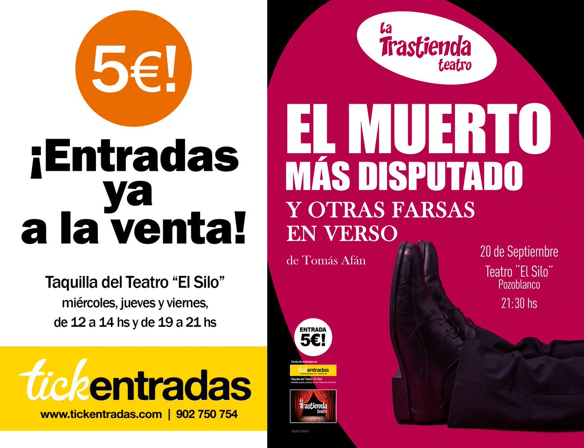 Consigue tu entrada para el estreno!!
20 Septiembre
En <a href="/teatroelsilo/">Teatro El Silo</a> a las 21:30
#Pozoblanco
RT - Dale al retweet si te gusta!
#EnfériatePZB