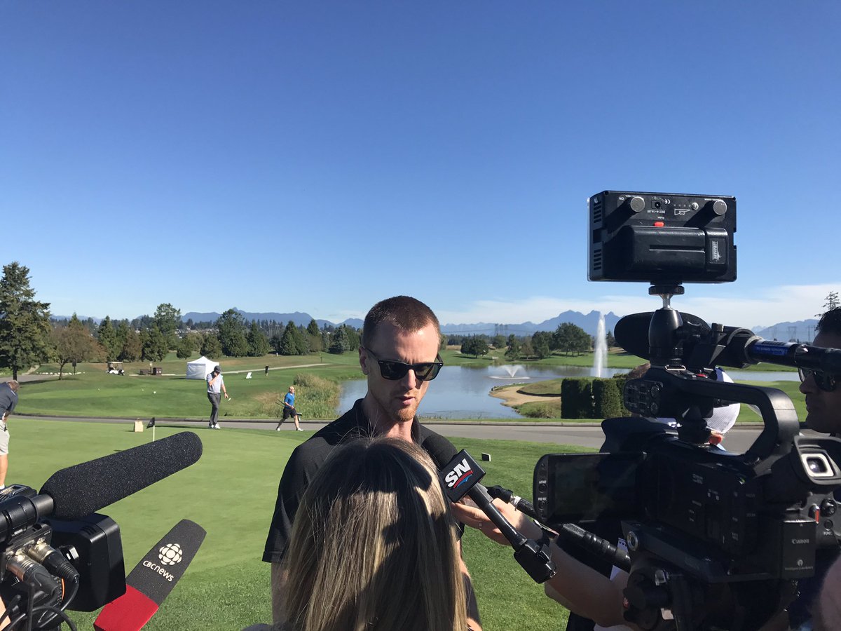 Canucks's tweet photo. "It's easy when you play with young guys who want to get better every day. We have a good group this year" - H. Sedin at #TheJake17 https://t.co/1IKkcPUAX6