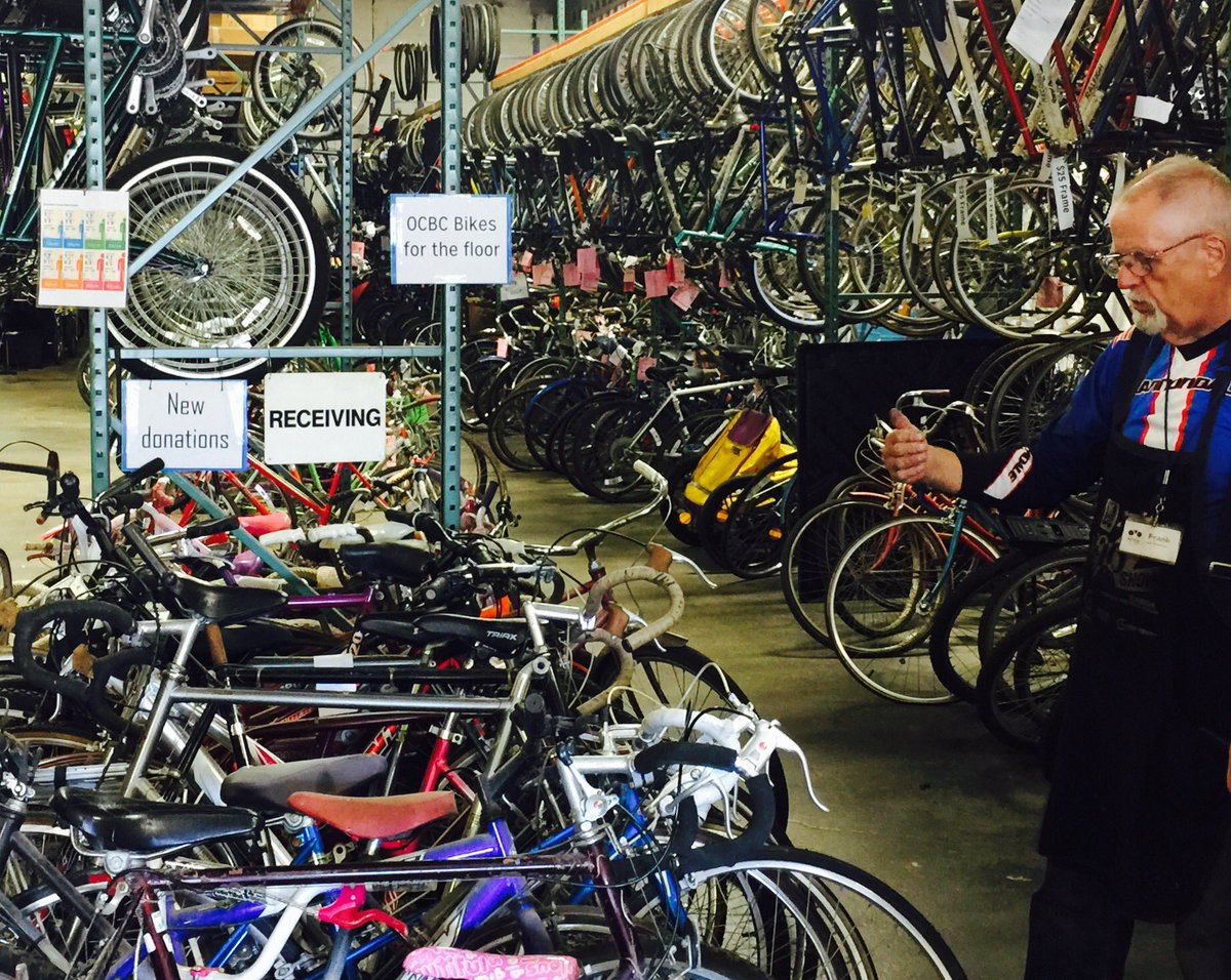 findmarknow's tweet photo. Looks like Moses parted a sea of bikes @OhioCityCycles. This co-op helps the needy hit the road on 2 wheels. #PeddlePowerForThePeople https://t.co/aqmFEbbWhz