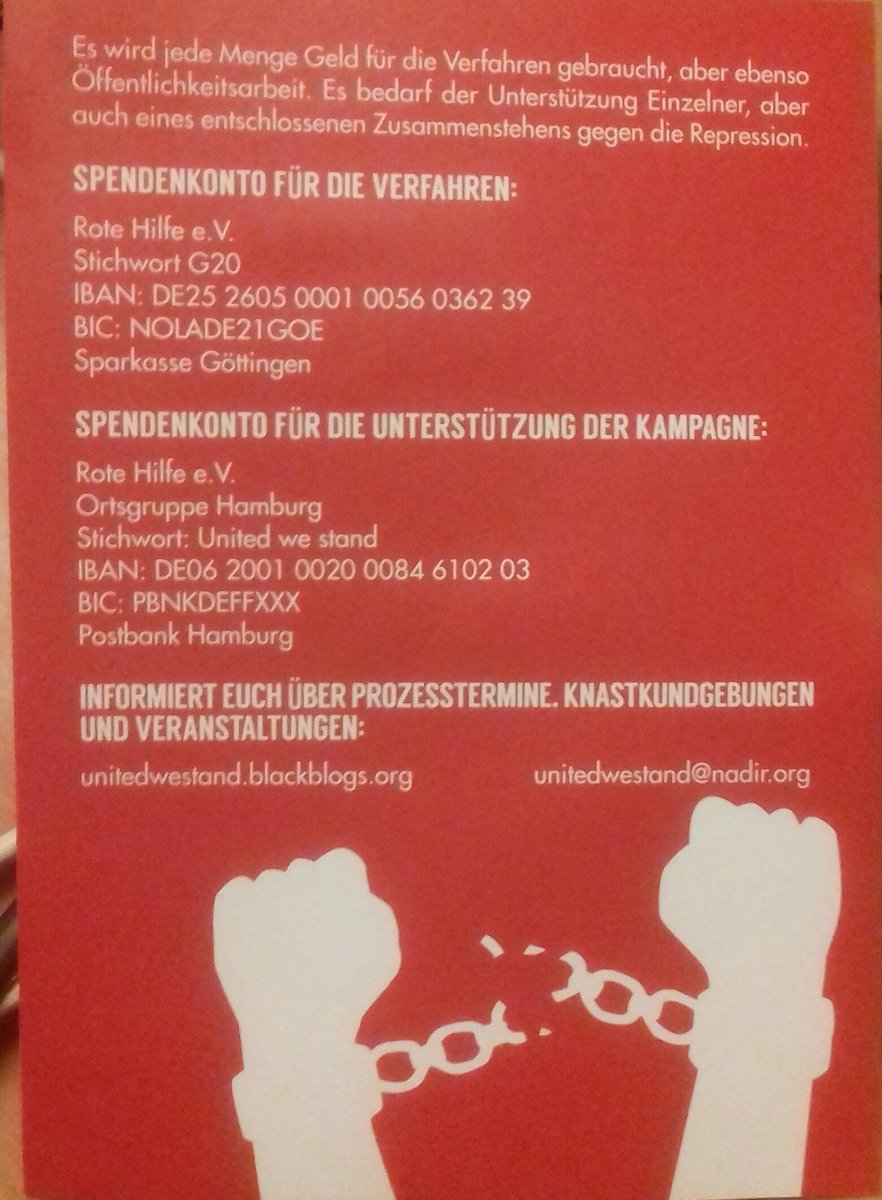 _panta__'s tweet image. Unterstützt die von Repression betroffenen Aktivist*innen. Das kann nicht oft genug wiederholt werden.
#nog20 #UnitedWeStand  #RoteHilfe