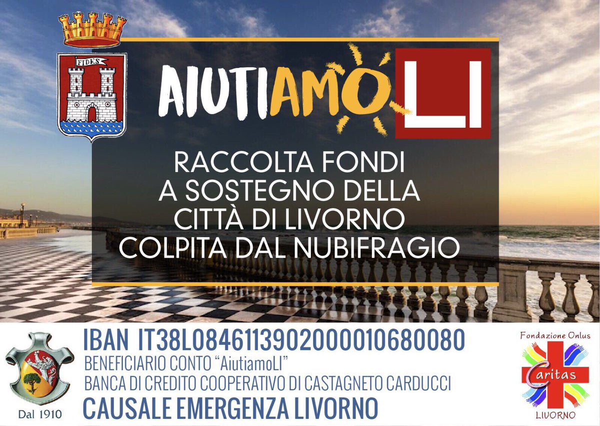 chiellini's tweet image. #AiutiamoLI è una campagna di aiuti per #Livorno e i suoi abitanti. Segui le indicazioni di questo post e fai anche tu la tua parte.