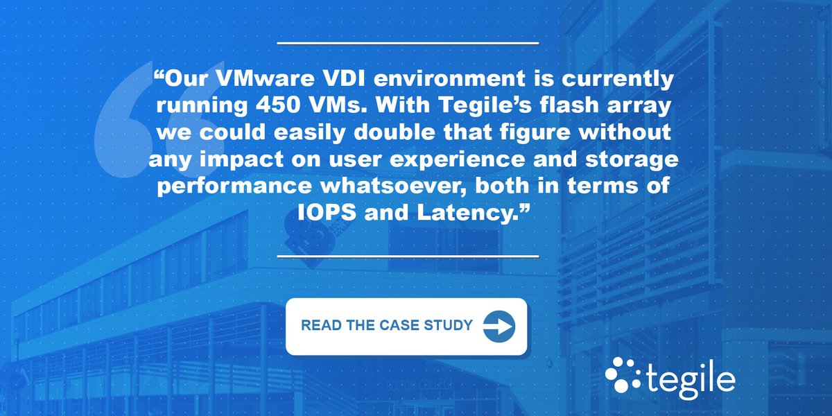 Our friends at <a href="/BoltonCollege/">Bolton College</a> are finalists for "Best Desktop Virtualization" at #VMworldEU read how Tegile helped -
tgl.li/BoltonWP