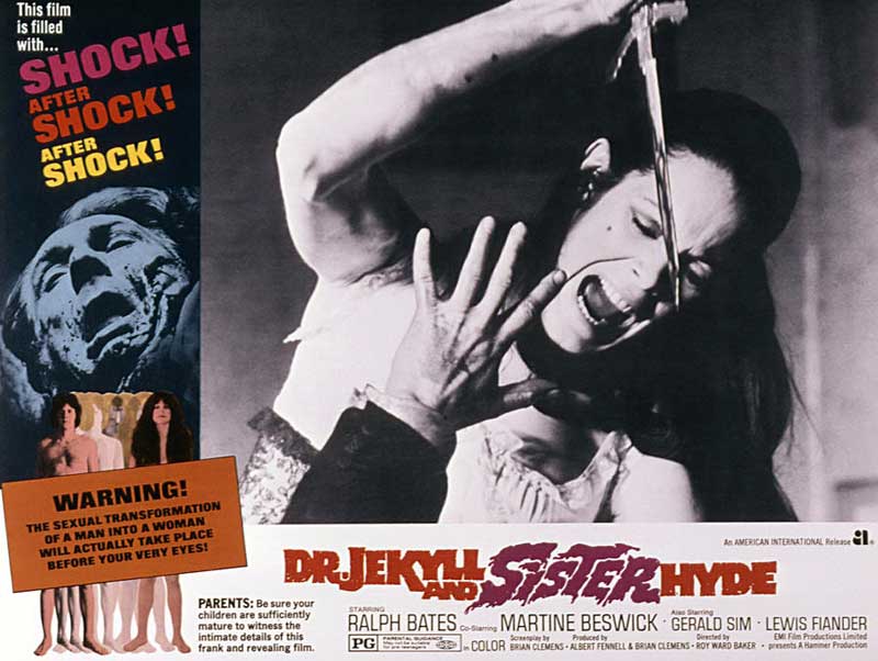 Film for tonight, the excellent Dr Jekyll &amp; Sister Hyde. #Horror #Hammer