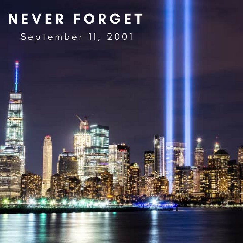 Today we remember one of the hardest days in American history. May we stand strong together on this day. #911