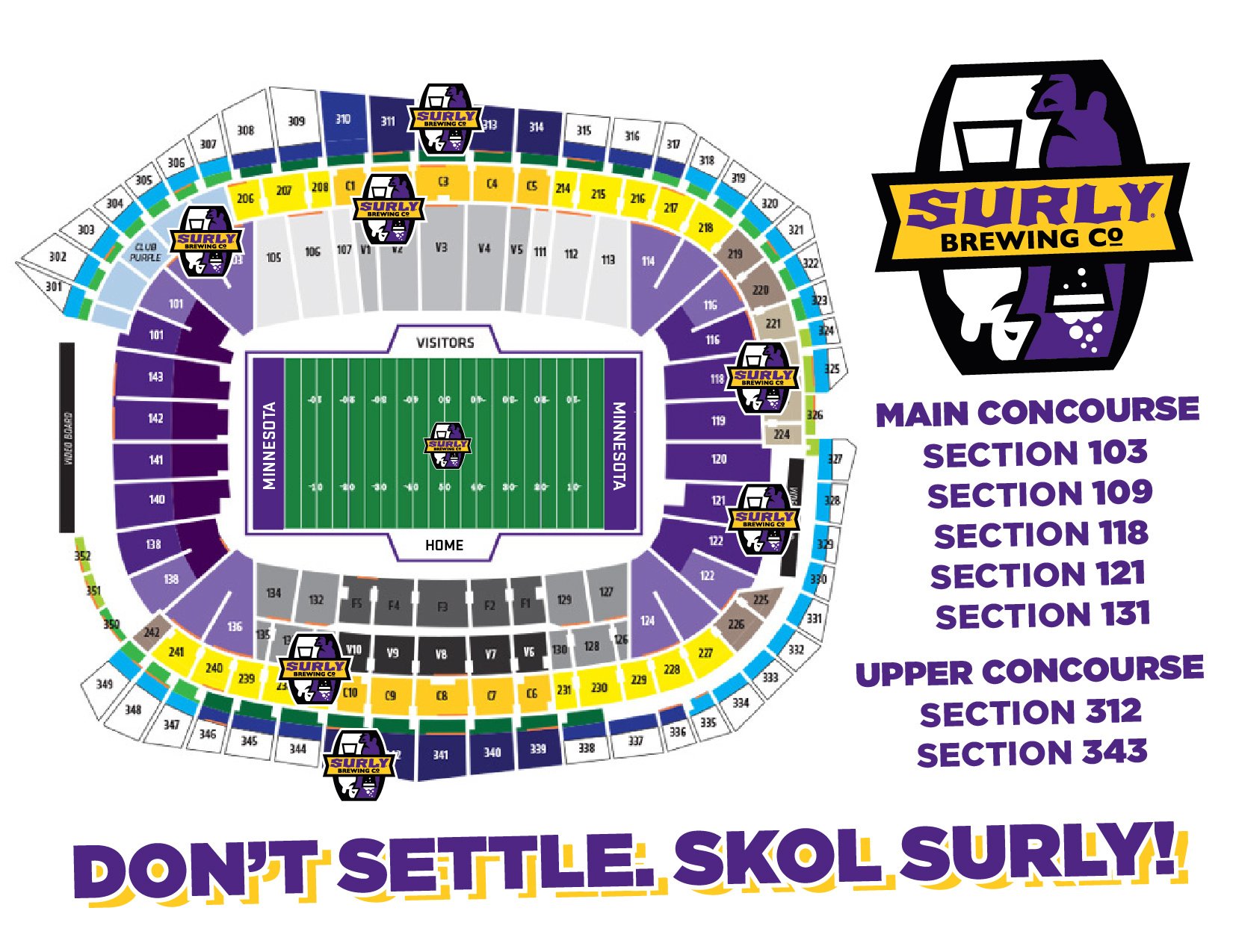 Breakdown Of The U.S. Bank Stadium Seating Chart